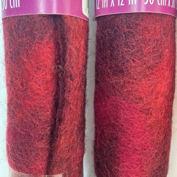 15 Rolls 100% Wool Felt Marbled Red Blended Felt Garnet Needle Felting Crafts - Picture 13 of 15